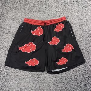 Naruto Shippuden Shorts Adult Medium Black Akatsuki Cloud Anime Elastic Waist